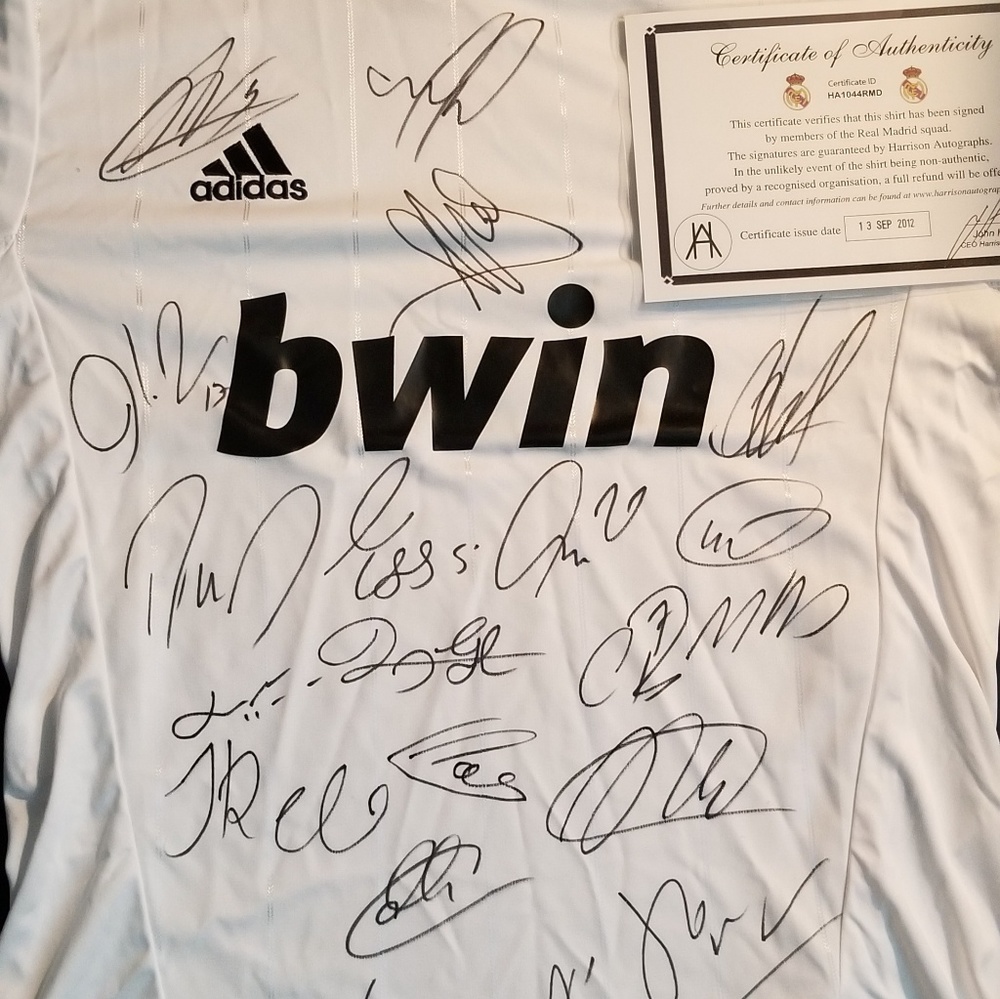 Signed Madrid jersey